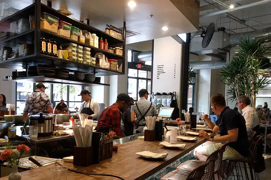 counter at bravery chef hall houston.